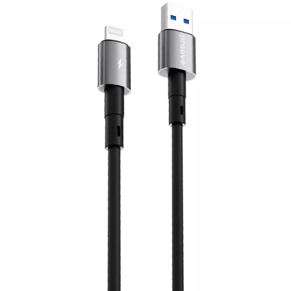 Фото - Кабель Proove Silicraft USB to Lightning 2.4A 1m Black (CCSC12001101)