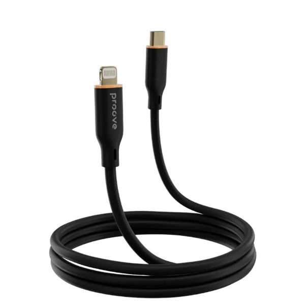 Фото - Кабель Proove Jelly Silicone Type-C to Lightning 27W 1m Black (492000001)