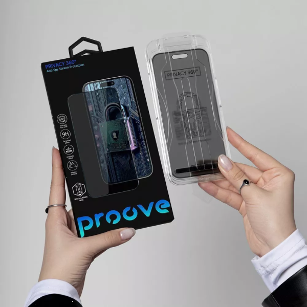 Фото - Захисне скло для смартфону Proove Privacy 360 Installation Box iPhone 14 Pro/15/16 black (PG360I14P001)