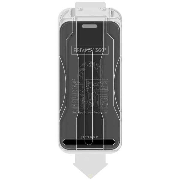 Фото - Защитное стекло для смартфона Proove Privacy 360 Installation Box iPhone 15 Pro Max black (PG360I15PM01)
