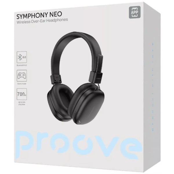 Фото - Навушники накладні бездротові Proove Symphony Neo (APP) black (HPSN0001AP01)