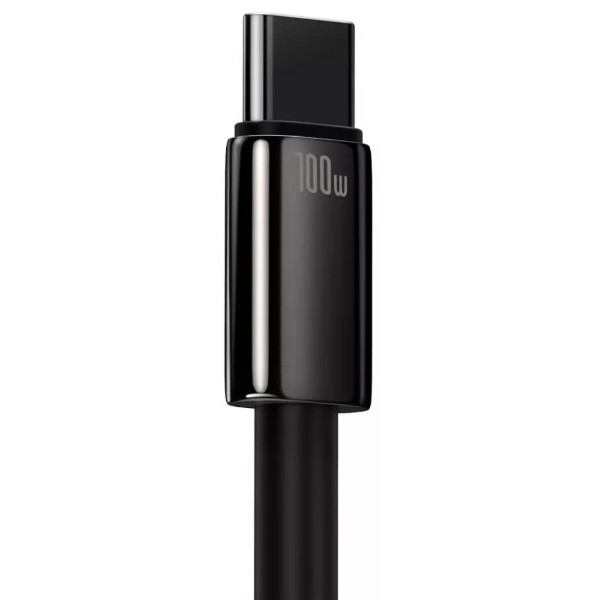 Фото - Кабель Baseus Tungsten Gold Fast Charging USB to Type-C 100W 2m black (CAWJ000101)