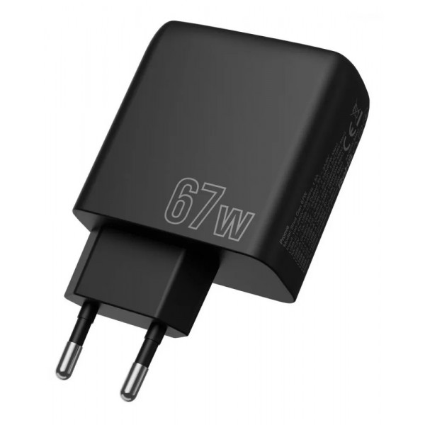 Фото - Мережевий зарядний пристрій Proove Shot GaN 67W (2Type-C + USB) Black