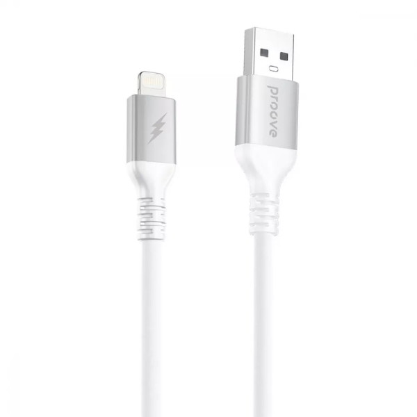 Фото - Кабель синхронізації даних Proove ReGen Silicone USB to Lightning 2.4A (1m) white (CCRS15001102)