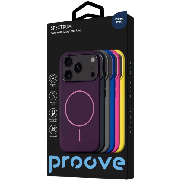 Фото - Чохол для смартфону Proove Spectrum Case with Magnetic Ring iPhone 17 Pro peel orange (PCSPIP17P050)