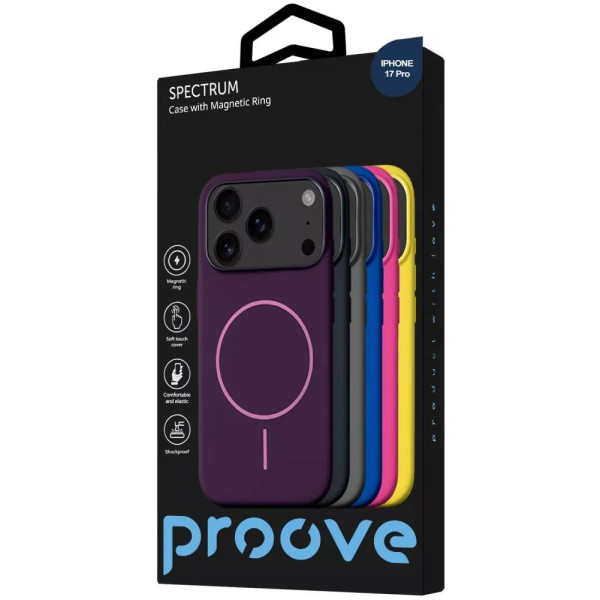 Фото - Чехол для смартфона Proove Spectrum Case with Magnetic Ring iPhone 17 Pro midnight blue (PCSPIP17P008)