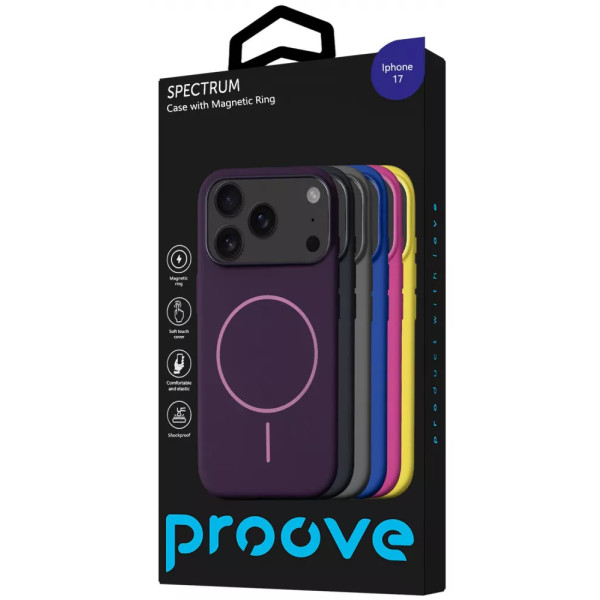 Фото - Чохол для смартфону Proove Spectrum Case with Magnetic Ring iPhone 17 Deep Black (PCSPIP170041)