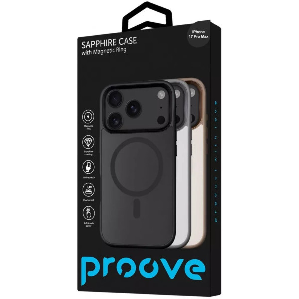 Фото - Чехол для смартфона Proove Sapphire Case with Magnetic Ring iPhone 17 Pro Max Desert Titanium (PCSAIP17PM33)