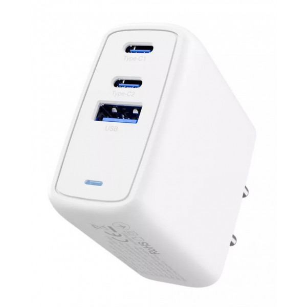 Фото - Мережевий зарядний пристрій Proove Shot GaN 67W (2Type-C + USB) White