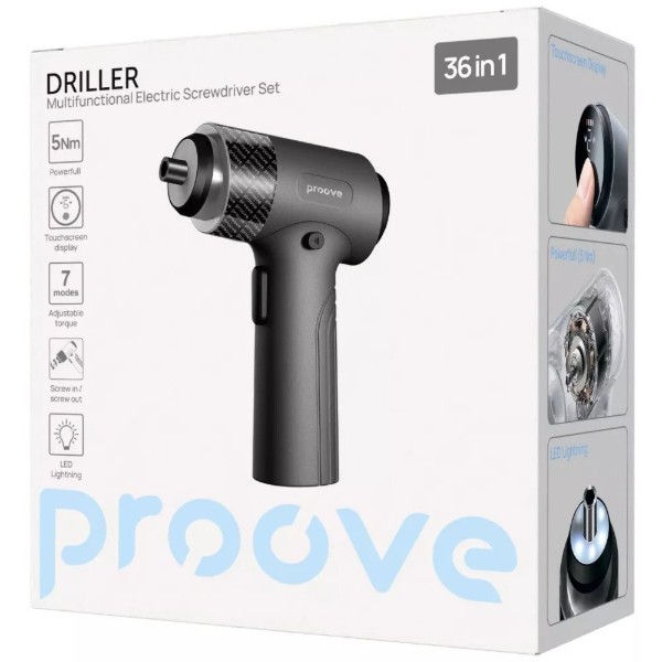 Фото - Акумуляторна викрутка Proove Driller 36in1 Gray (MTSD35000003)