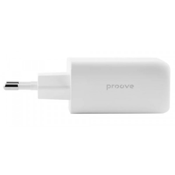 Фото - Мережевий зарядний пристрій Proove Silicone Power 45W (Type-C + USB) White