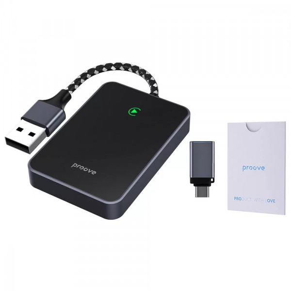 Фото - Бездротовий адаптер автомобільний Proove СP-01 Wireless Car Adapter Black (SMCP00100001)