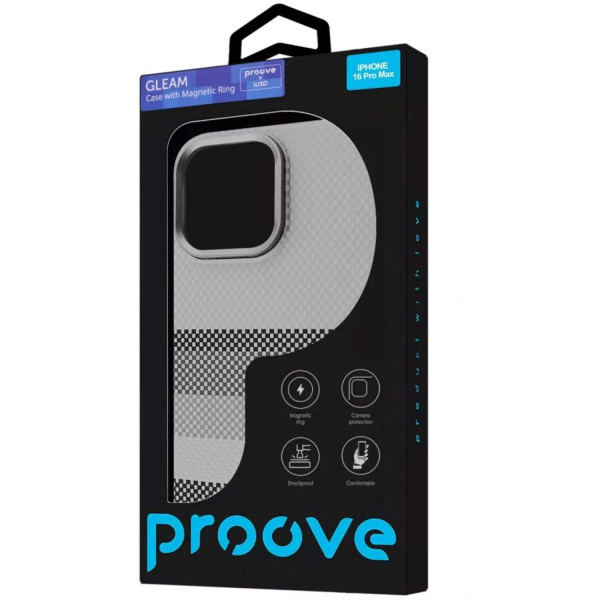 Фото - Чехол для смартфона Proove Gleam Case with Magnetic Ring iPhone 16 Pro Max white borders (PCGCIP16PM70)