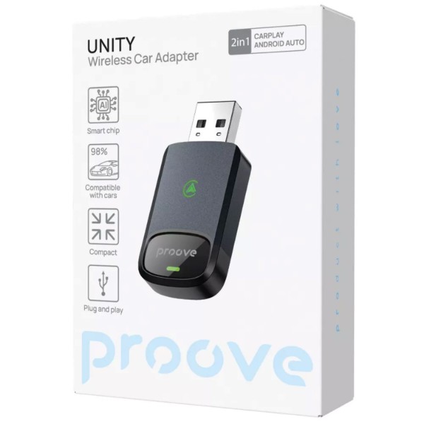 Фото - Беспроводной адаптер автомобильный Proove Unity Gray (WAPU00100003)