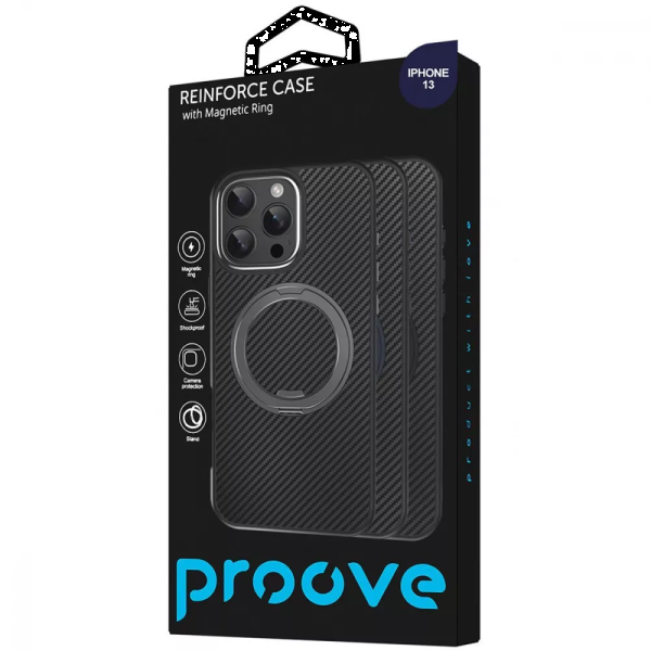 Фото - Чохол для смартфону Proove Reinforce Case with Magnetic Ring iPhone 13 gray (PCREIP130005)
