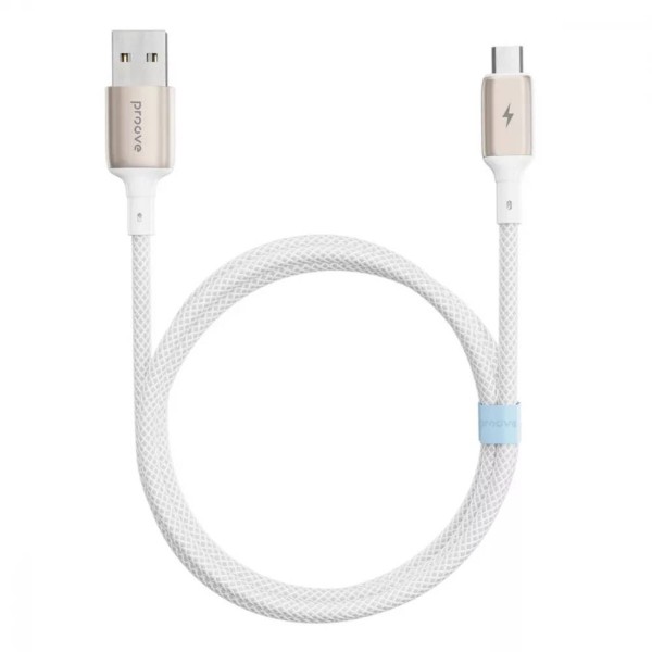 Фото - Кабель синхронизації даних Proove Dense Metal Micro USB 2.4A 1m White (CCDM20001302)