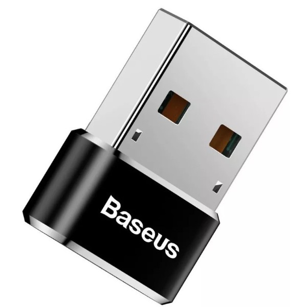 Фото - Перехідник Baseus Mini Type-C female to USB Black (CAAOTG-01)