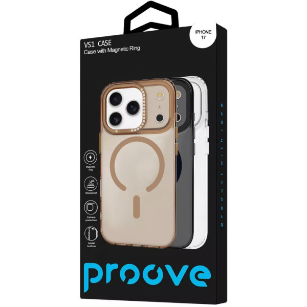 Фото - Чохол для смартфону Proove VS1 Case with Magnetic Ring iPhone 17 gold (PCVSIP170030)