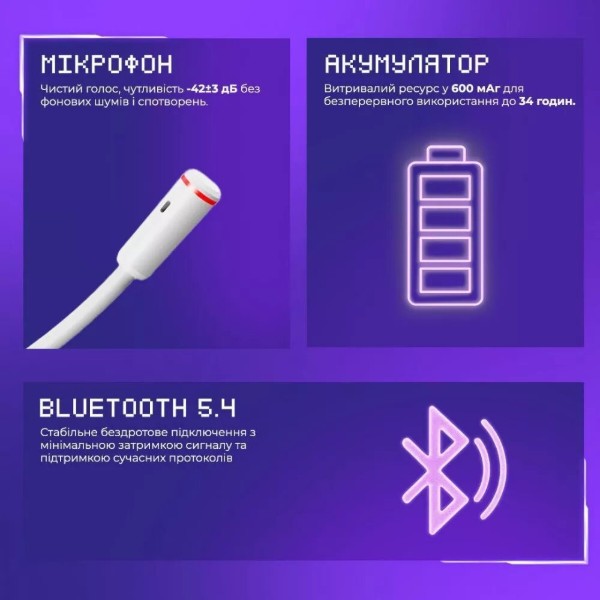Фото - Гарнітура бездротова ігрова Proove Gaming Bliss (APP) White (GHBL00010002)