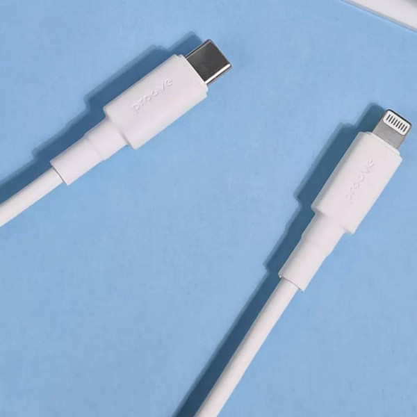 Фото - Кабель синхронизации данных Proove Small Silicone Type-C to Lightning 20W 1m White (349190003)