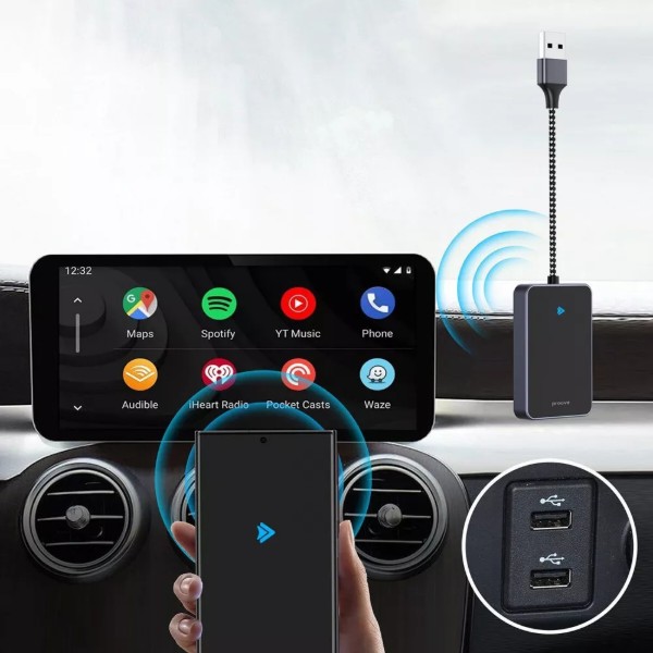Фото - Бездротовий адаптер автомобільний Proove AA-01 Wireless Car Adapter Black (SMAA00100001)