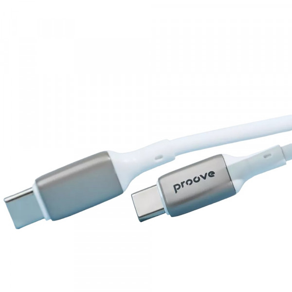 Фото - Кабель синхронизації даних Proove Flex Metal Type-C to Lightning 27W 1m White (CCFM27002102)