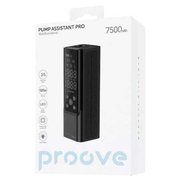 Фото - Автокомпрессор Proove Pump Assistant Pro 120W 7500mAh black (PPAP80010901)