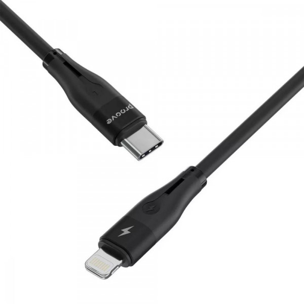 Фото - Кабель Proove Soft Silicone Type-C to Lightning 27W 1m Black (492060001)