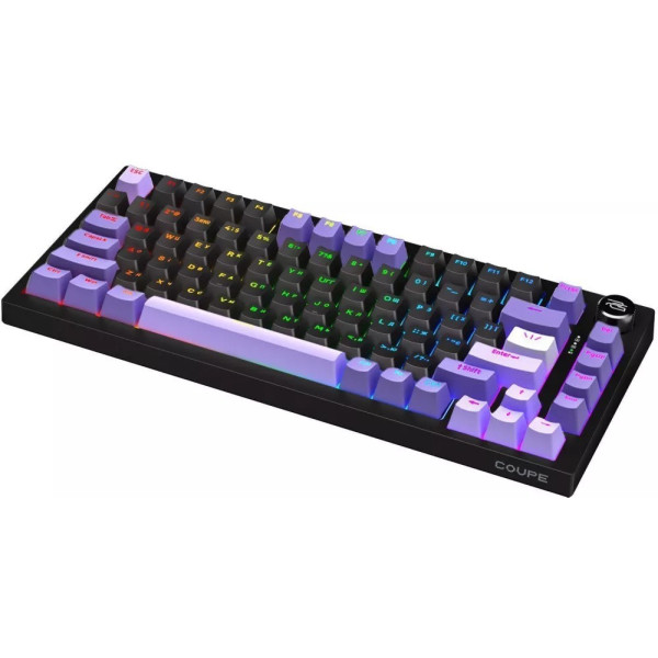 Фото - Клавіатура бездротова ігрова Proove Gaming Coupe (Ukraine Layout) Black/Purple (WKCP00022416)