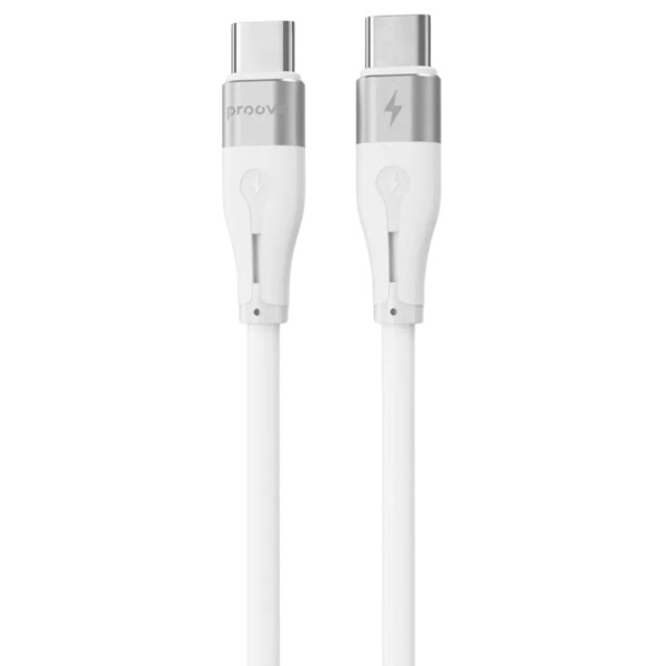 Фото - Кабель Proove Soft Silicone Type-C to Type-C 60W 1m White (492070003)