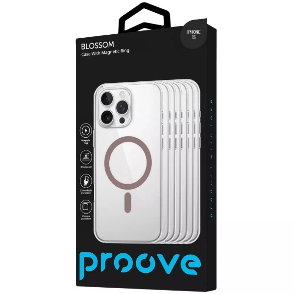 Фото - Чехол для смартфона Proove Blossom Case with Magnetic Ring iPhone 15 Pink (PCBLIP150016)