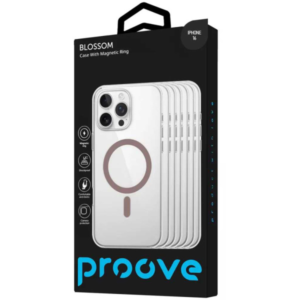Фото - Чехол для смартфона Proove Blossom Case with Magnetic Ring iPhone 16 Desert Titanium (PCBLIP160033)