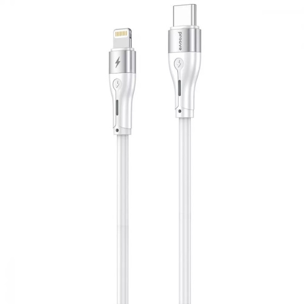 Фото - Кабель синхронізації даних Proove Soft Silicone Type-C to Lightning 27W (2m) white (CCSO27002122)