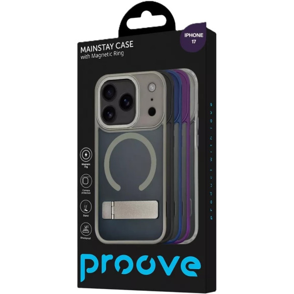 Фото - Чехол для смартфона Proove Mainstay Case with Magnetic Ring iPhone 17 Gray (PCMCIP170005)