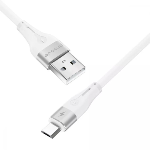Фото - Кабель Proove Soft Silicone Micro USB 2.4A 1m White (492050003)