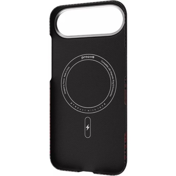Фото - Чохол для смартфону Proove Carbon Slim with Magnetic Ring iPhone 17 Air Black (PCCSIP17AR02)