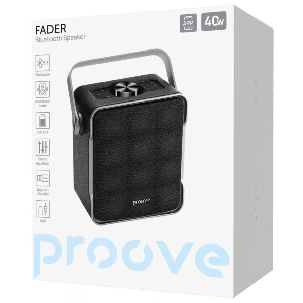 Фото - Портативна акустика Proove Fader 40W (APP) Black (PSFD4018AP01)