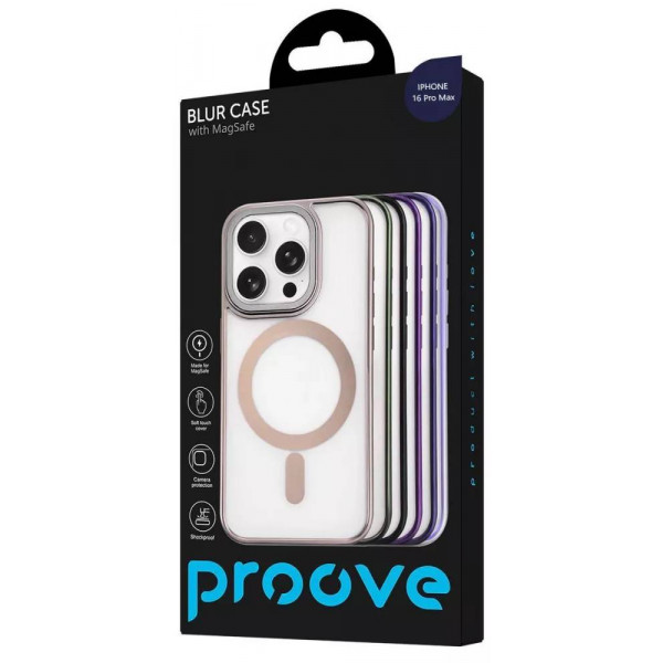 Фото - Чохол для смартфону Proove Blur Case with Magnetic Ring iPhone 16 Pro Max Natural Titanium (PCBCIP16PM27)