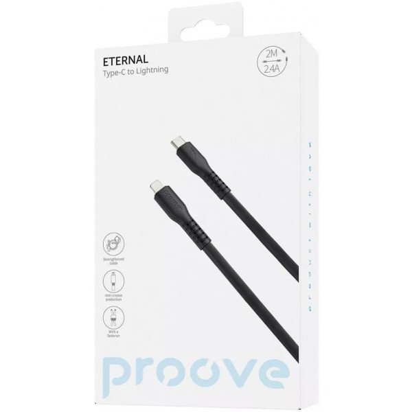 Фото - Кабель синхронизации данных Proove Eternal Type-C to Lightning 27W 2m Black (CCET27002121)
