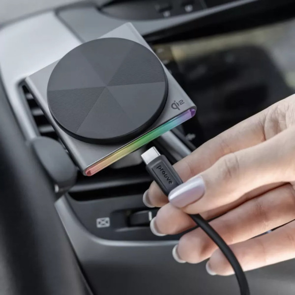 Фото - Автотримач з бездротовою зарядкою Proove Neostorm QI2 15W gray (WHNS15002003)
