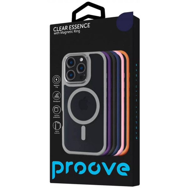 Фото - Чохол для смартфону Proove Clear Essence Case with Magnetic Ring iPhone 15 Gray (PCCEIP150005)