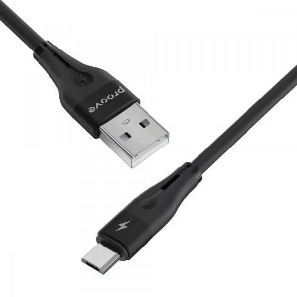 Фото - Кабель синхронізації даних Proove Soft Silicone Micro USB 2.4A 1m Black (492050001)