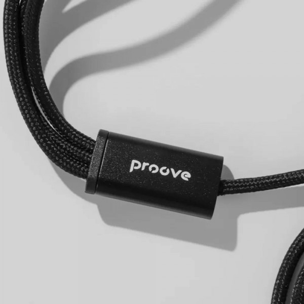 Фото - Кабель синхронізації даних Proove Triple Connection 3 in 1 Type-C + Micro USB + Lightning 1,2m Black (491920001)