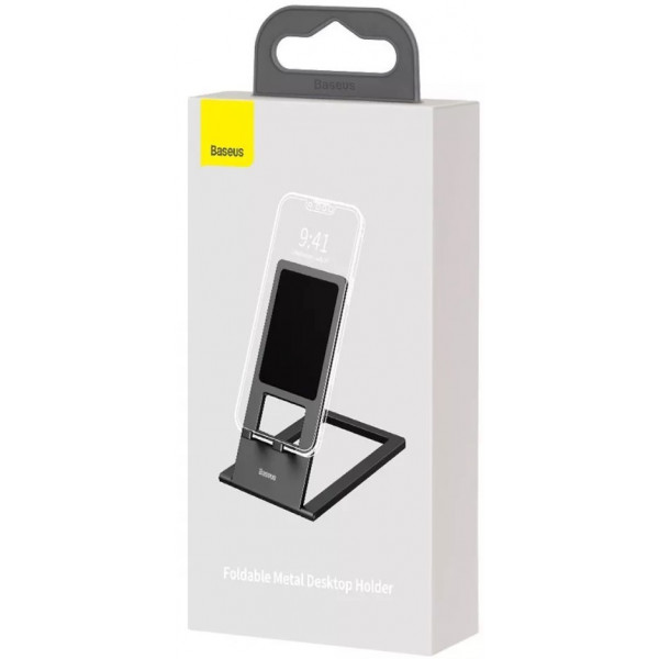 Фото - Підставка для мобільного пристрою Baseus Foldable Metal Gray (LUKP000013)
