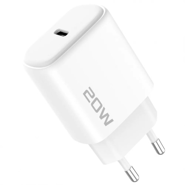 Фото - Мережевий зарядний пристрій Proove Silicone Power 2 20W (Type-C) + Cable Type-C to Lightning (1m) white (WCSP22010002)