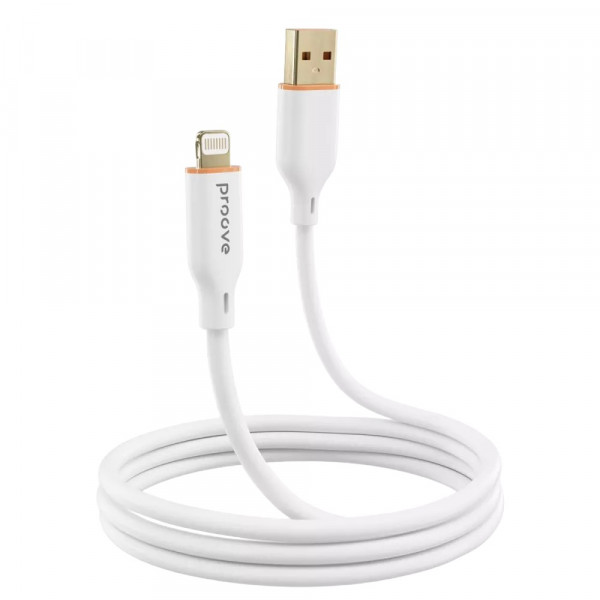 Фото - Кабель синхронізації даних Proove Jelly Silicone Lightning 2.4A 1m White (491980003)