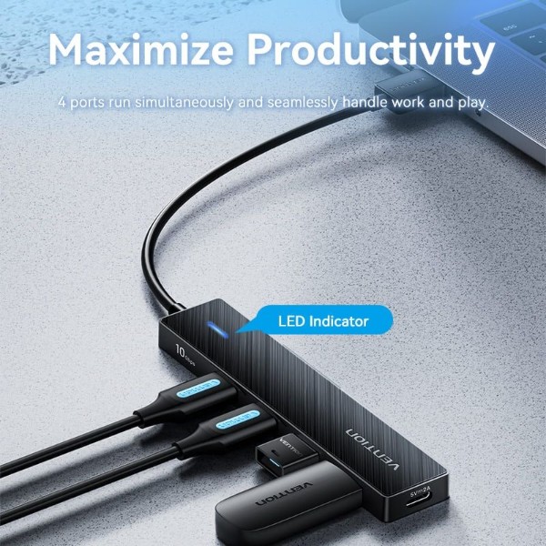 Фото - Хаб USB Vention USB 3.0 - 4xUSB 3.2 Gen2, 0.15м (CHOBB)
