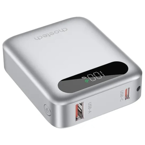 Фото - Батарея мобільна Choetech 10000 mAh QC/PD 22,5 Вт Silver (B860-CCSL)