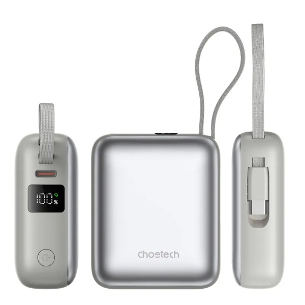 Фото - Батарея мобильная Choetech 10000mAh 35W PD3.0 USB-C Silver (B832-SL)