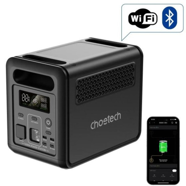 Фото - Зарядна станція універсальна Choetech 1200Вт (BS068-EU-BKGY)